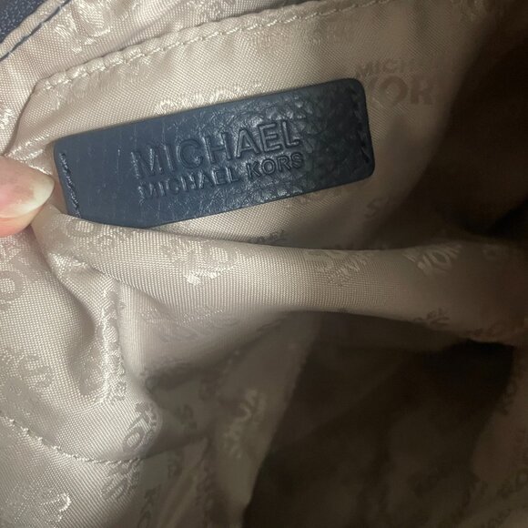 Michael Kors Navy Leather Tassel Crossbody Bag - Picture 10 of 14